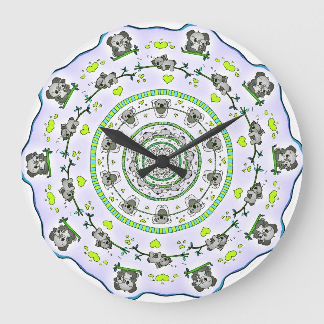 RELÓGIO GRANDE CLOCK DE DESIGN DE COALA (Frente)