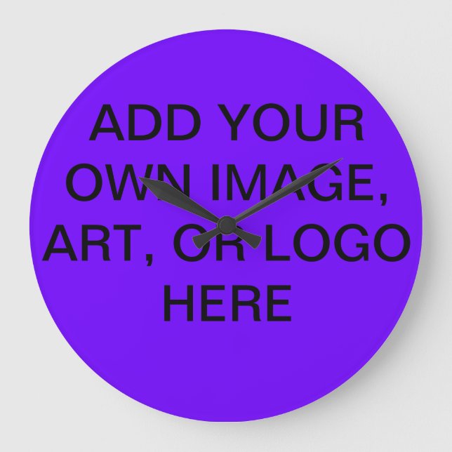 RELÓGIO GRANDE CLOCK DE DESIGNER PERSONALIZÁVEL - ADICIONE SUAS P (Frente)