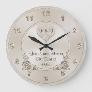 Relógio Grande CLOCK de presentes de Chá de panela personalizados