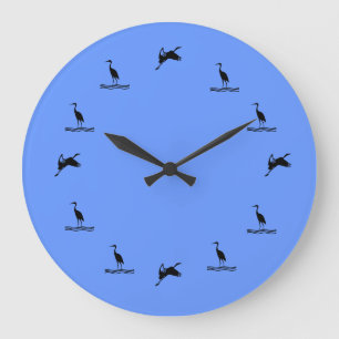 Relógio Grande Clock - gráfico Water Birds