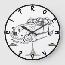 Clock Retro-Muro Citroen 2CV