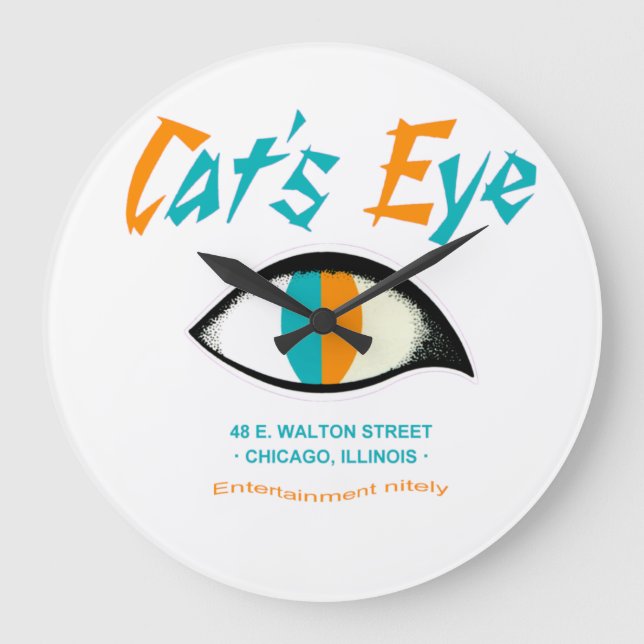 Relógio Grande Clube do Olho de Gato, Chicago, IL (Frente)