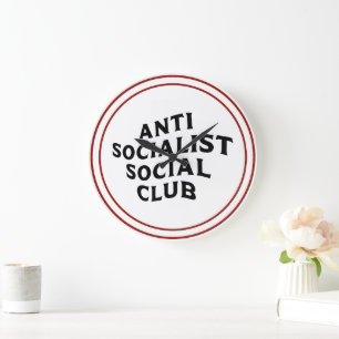 Relógio Grande Clube Social Anti Socialista Engraçado Socialismo