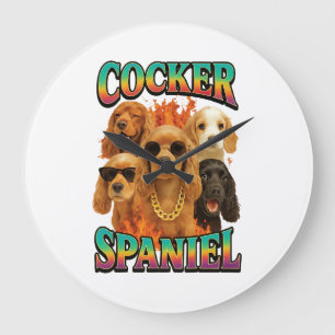 Relógio Grande Cocker Spaniel 