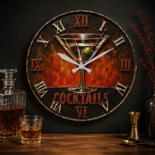 Relógio Grande  Cocktail Bar Decor (Criador carregado)
