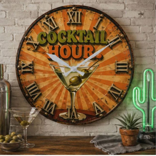 Relógio Grande Cocktail Hour (Criador carregado)