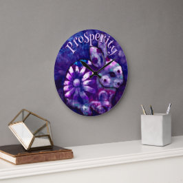 Relógio Grande Coelho Coelho Floral Caprichoso Personalizado