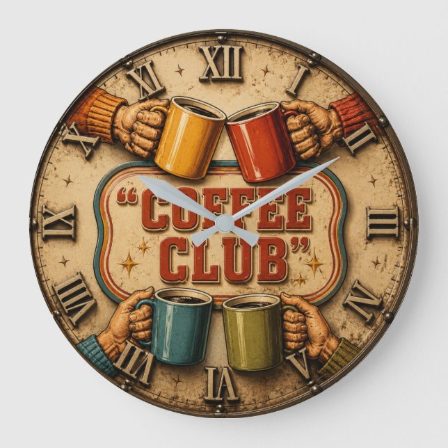 Relógio Grande Coffee Club (Frente)