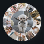 Relógio Grande Colagem de Fotos 13 Personalizada<br><div class="desc">Colagem de fotos 13 relógio personalizado de Modelo na parede ...  simplesmente adicione suas próprias fotografias a este relógio de excelente na parede ...  fácil de personalizar ...  relógio personalizável de modelo de foto do Ricaso - ideias-presentes perfeitas</div>