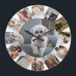 Relógio Grande Colagem de Fotos 13 Personalizada<br><div class="desc">Colagem de fotos 13 relógio personalizado de Modelo na parede ...  simplesmente adicione suas próprias fotografias a este relógio de excelente na parede ...  fácil de personalizar ...  relógio personalizável de modelo de foto do Ricaso - ideias-presentes perfeitas</div>