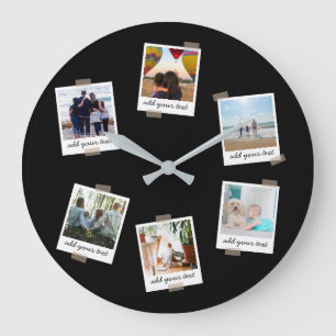Relógio Grande Colagem Personalizada de Fotografias da Família 6 