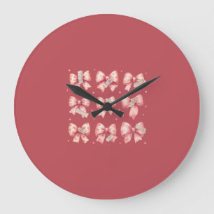 Relógio Grande Coleção de Fita de Arco Rosa Aquarela Washi Tape