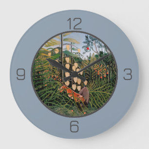 Relógio Grande Coleção de Itens do Partido Henri Rousseau Tiger &
