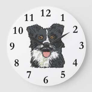 Relógio Grande Collie de Borda