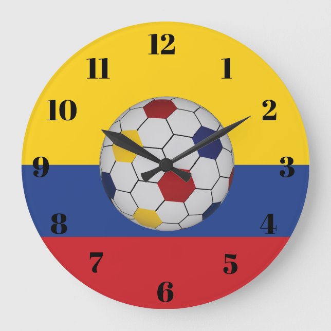 Relógio Grande Colômbia Futebol (Frente)