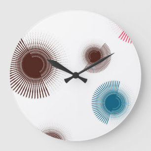 Relógio Grande Colorful, cool, trend urban brush strokes circles