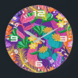 Relógio Grande Colorful Exotic Floral Pattern-23148<br><div class="desc">Colorful Exotic Floral Pattern-23148</div>