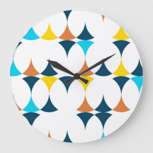 Relógio Grande Colorful, modern, cool, trendy geometric shapes