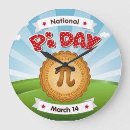 Relógio Grande Colorida Pi Day