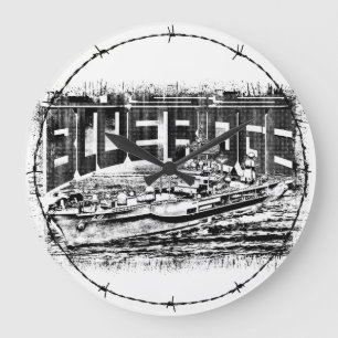 Relógio Grande Comando de nave Blue Ridge Acryall Clock