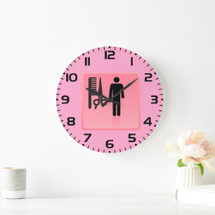 Relógio Grande Combo e tesoura do corte de ícones do Compro da ba