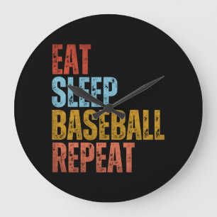 RELÓGIO GRANDE COMER REPETIÇÃO DE BASEBALL DE SONO