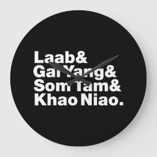 Relógio Grande Comida da Rua Isaan da Tailândia