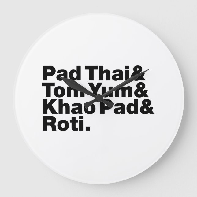 Relógio Grande Comida da Rua Tailandesa (Frente)