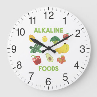 Relógio Grande Comidas Alcalinas Dieta Saudável