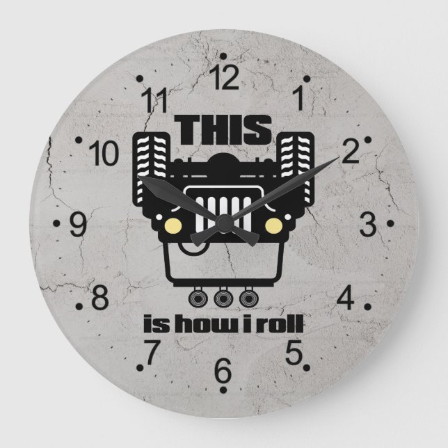 Relógio Grande Como eu rolo | 4x4 Caminhão de Rastreador Rodoviár (Frente)