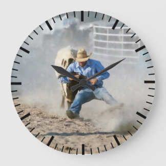 Relógio Grande Competição de Luta de Touro de Rodeio Western