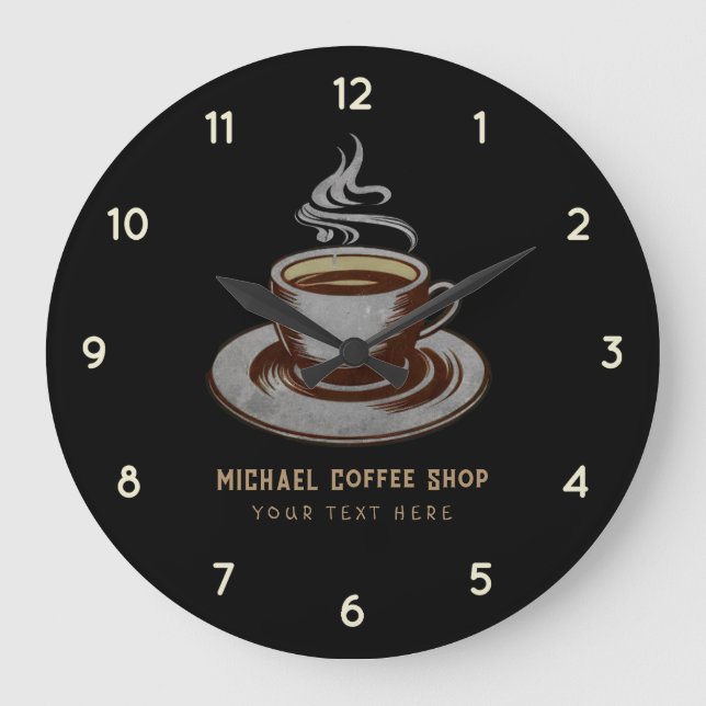 Relógio Grande Compro personalizado de café da empresa - Bar de c (Frente)