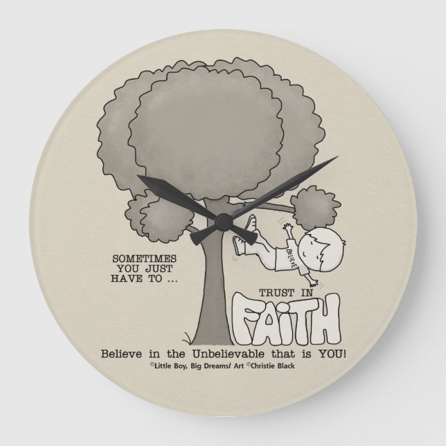 Relógio Grande Confiança na Fé (Frente)