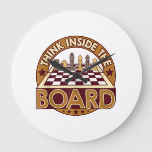 Relógio Grande Conselho de Jogo Pensando no Jogador de Xadrez de 