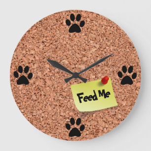Relógio Grande CONSELHO FUNNY Cork com texto personalizável ao P