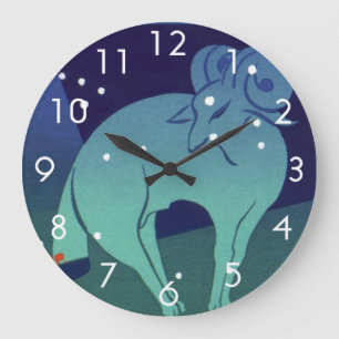 Relógio Grande Constelação de Aries Ram, Astrologia Zodiac Vintag