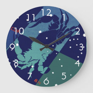 Relógio Grande Constelação de Câncer Caranguejo Zodíaco Astrologi