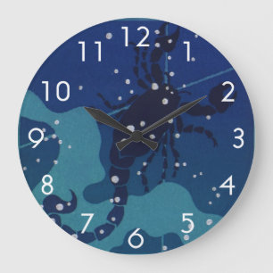 Relógio Grande Constelação de Escorpião, Astrologia Zodíaco Vinta