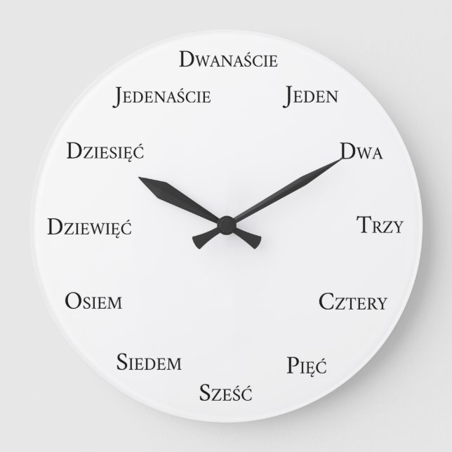 Relógio Grande Contagem em idioma polonês (Frente)