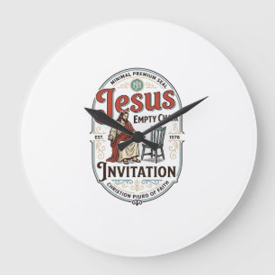 Relógio Grande Convite de Cadeira Vazia de Jesus Convite de Cadei