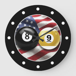 Relógio Grande Cool Men's Man Cave Pool Room Wall Clocks