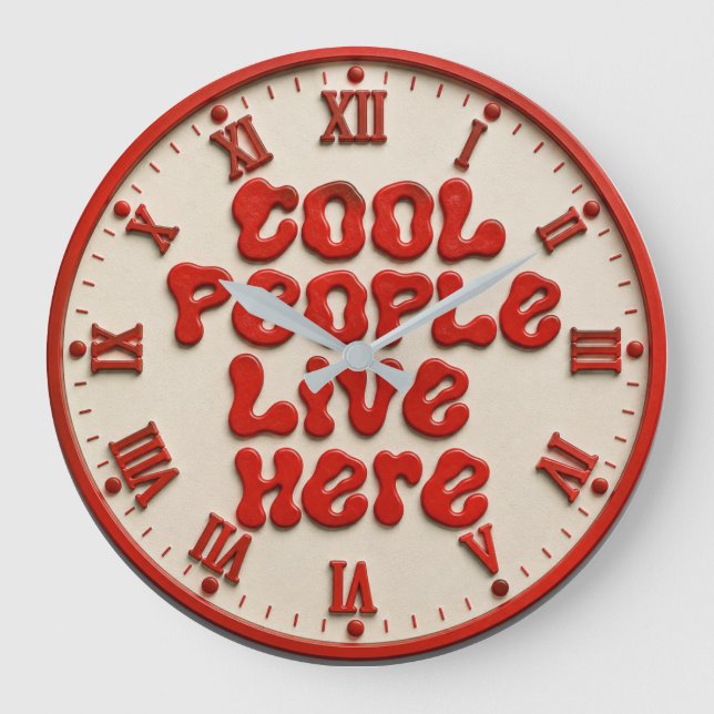 Relógio Grande Cool People Live Here (Frente)