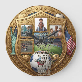 Relógio Grande Copa do Mundo Personalizada da Família