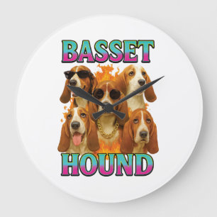 Relógio Grande Cópia do Basset Hound