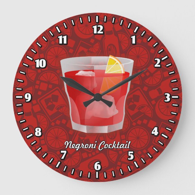 Relógio Grande Coquetel Negroni (Frente)