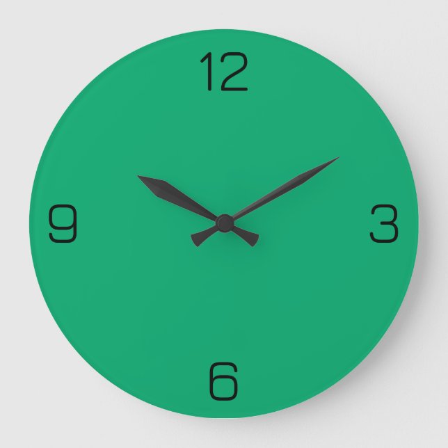 Relógio Grande Cor Jade Green 00A86B - Com opção para adicionar n (Frente)