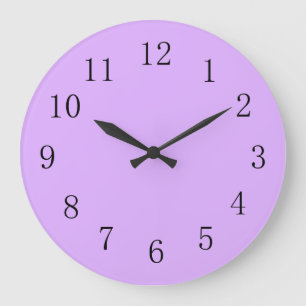 Relógio Grande Cor Sólida Pálida Mauve