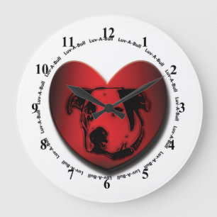 Relógio Grande Coração de Touro Americano Luv-A-Bull