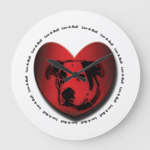Relógio Grande Coração de Touro Americano Luv-A-Bull