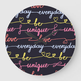 Relógio Grande Corações das raparigas, palavras sem problemas.